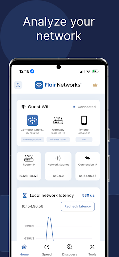 Flair WiFi Analyzer ekran görüntüsü