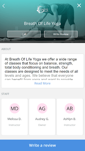 Android application Breath Of Life Yoga screenshort