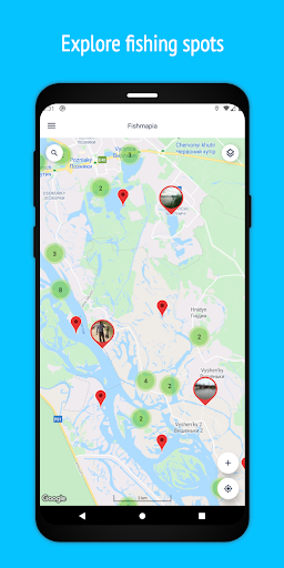 Android application Fishmapia: fishing spots screenshort