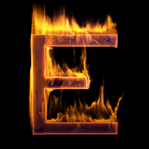 Fire Letter E Live Wallpaper logo