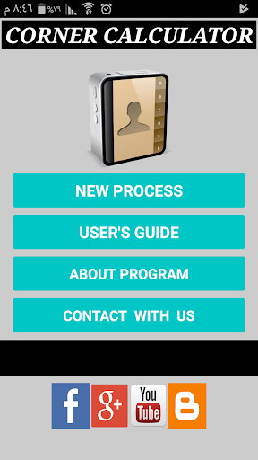 Android application CornerCalculator screenshort