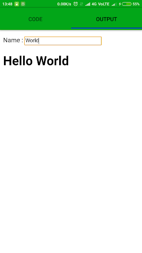 Android application AngularJS Playground screenshort
