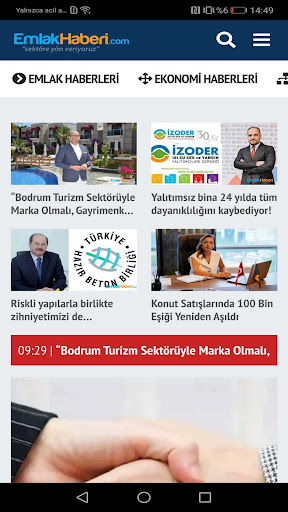 Android application Emlak Haberi screenshort