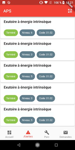 Android application Esitek - Sécurité incendie screenshort