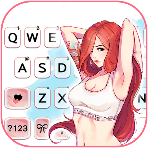 Sexy Sports Girl Keyboard Back logo