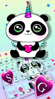 screenshot of Panda Unicorn Smile Keyboard T