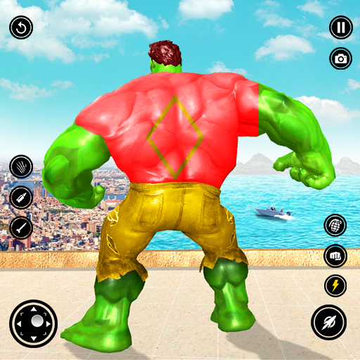 Muscle Hero Monster Superhero logo