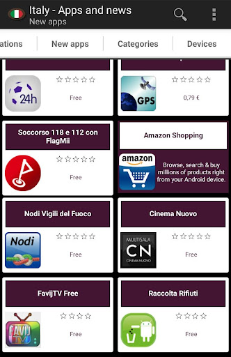 Android application Italian apps and games screenshort
