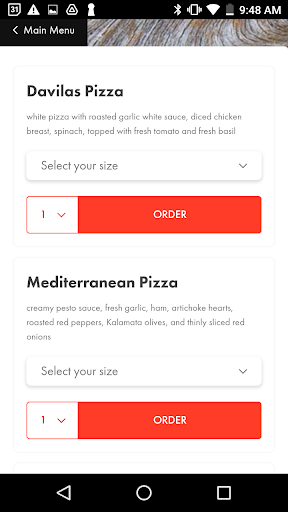 Davila's Pizza screenshot 1