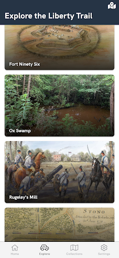 Android application The Liberty Trail screenshort