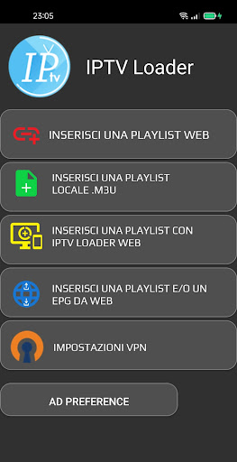 Android application IPTV Loader screenshort
