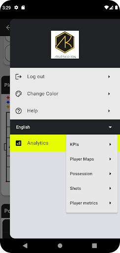 Android application Kin Sports screenshort