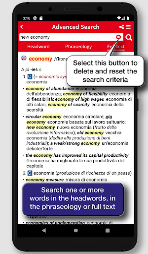 Hoepli English Dictionary Screen 3