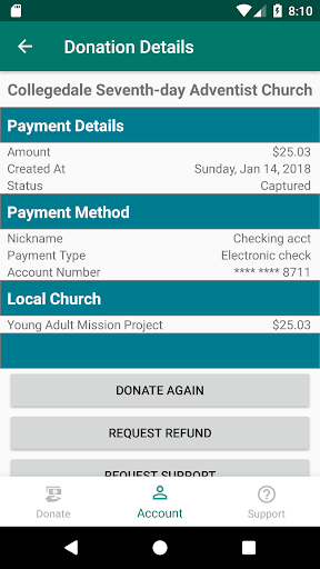 AdventistGiving Screen 3