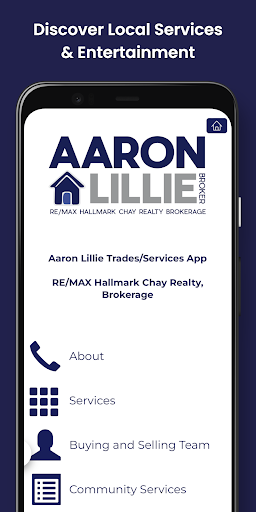 Android application Aaron Lillie Trades & Services screenshort