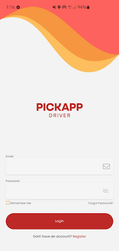 Android application PICKAPP Techno Hub Driver screenshort