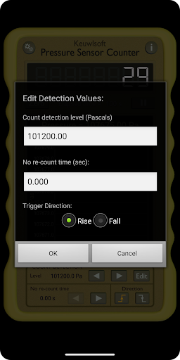 Screenshot of Pressure Sensor Counter