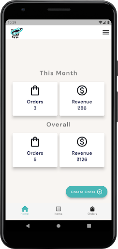Grocery Delivery App-Dashboard
