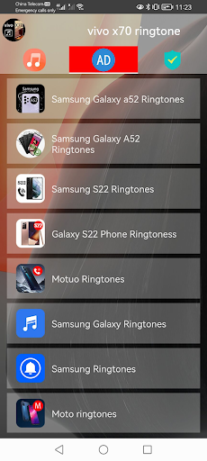 Vivo X70 Ringtones Screen 2