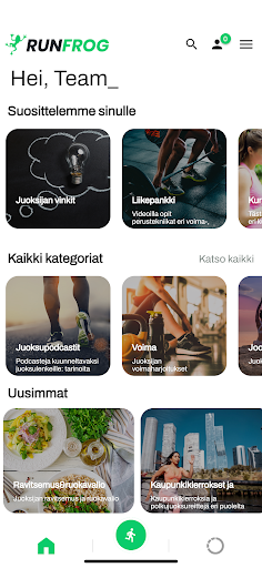 RunFrog - Running Training App Screen 2