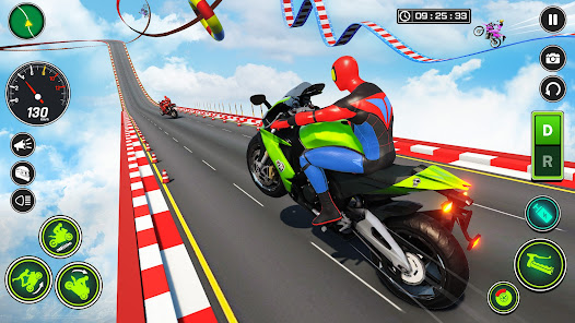 Superhero Bike Stunt GT Racing Mega Ramp Games v1.10 (Unlocked) Gallery 2