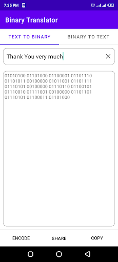 Simple Binary Code Translater Screen 3