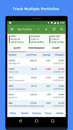 Android application Stock Realtime screenshort