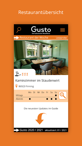 Android application Gusto - Restaurantführer screenshort