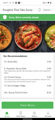 Bangkok Thai Take Away Screen 2