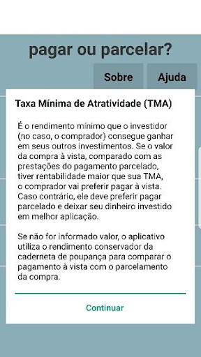 Pagar ou Parcelar Screen 3