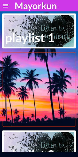 Android application mayorkune's songs screenshort