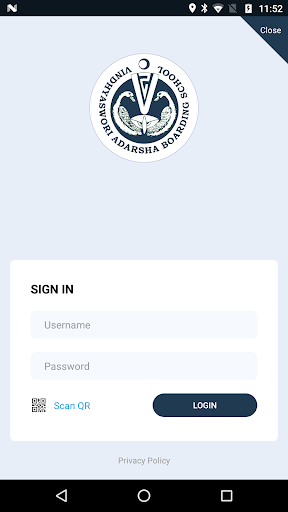 Android application Vindhyaswori Adarsha Boarding screenshort