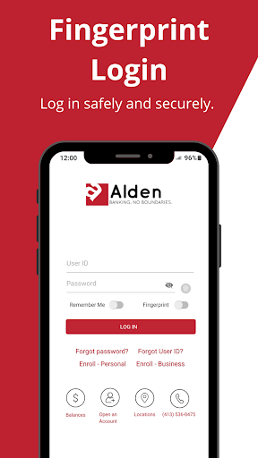 Alden Banking. No Boundaries. Screen 3