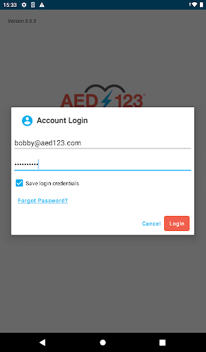 Android application AED123 screenshort