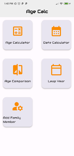 Android application Age Calc screenshort