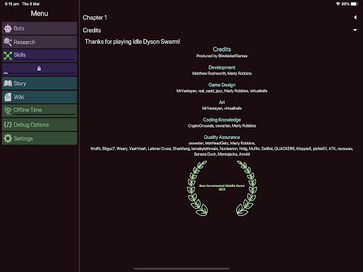 Screenshot of Idle Dyson Swarm