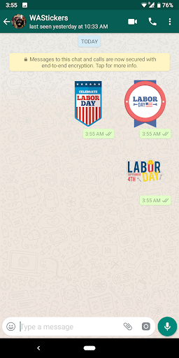 Labor Day Stickers to WhatsApp Screen 3