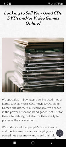 SecondSpinDisk: Sell CDs DVDs Screen 3