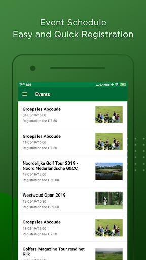 Android application Golf4Holland screenshort