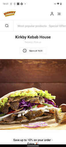 Android application Kirkby Kebab House screenshort