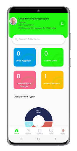 Android application GigPilot screenshort