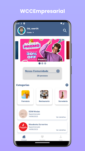 Android application WCC Empresarial screenshort