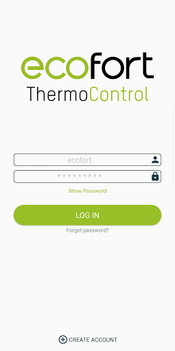Android application ecofort ThermoControl screenshort