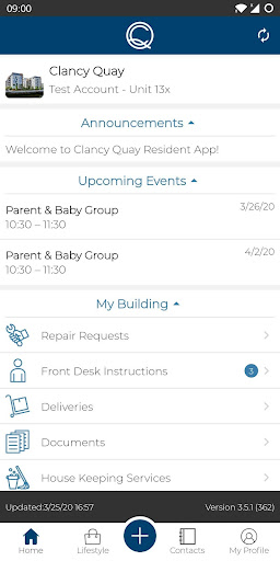 Clancy Quay Resident App Screen 2