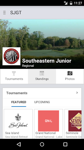 Android application Southeastern Junior Golf Tour screenshort