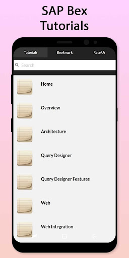 Android application Easy SAP Bex Tutorial screenshort