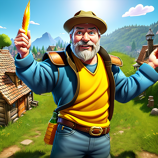 Landstack: card village game logo