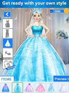 Ice Princess Wedding Dress Up Stylist