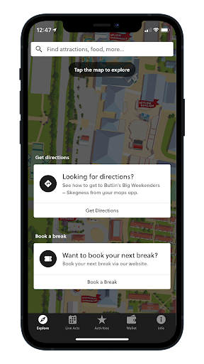 Android application Butlin’s Big Weekenders at Ske screenshort