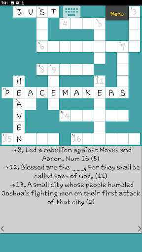 Bible Crossword Screen 2
